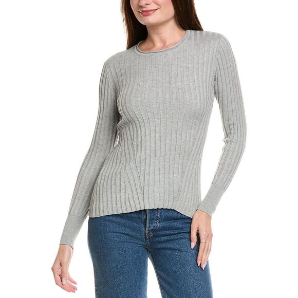 Hannah Rose Womens  Basic V-Neck Pullover, Grey